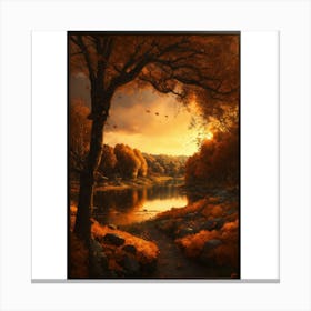 Autumn Sunset Canvas Print