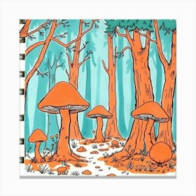 Mushroom Forest 16 Canvas Print