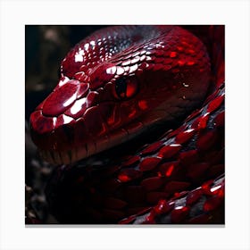 Red Snake Canvas Print