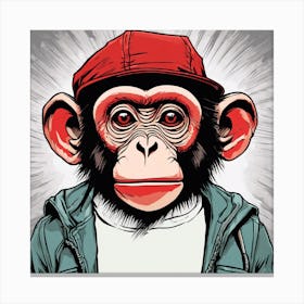 Chimpanzee Portrait Canvas Print