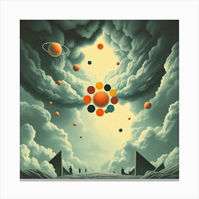 Spaceship In The Sky Canvas Print