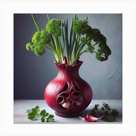 Vase Of Parsley Canvas Print