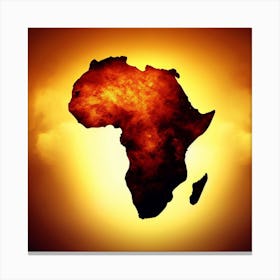 Africa In Flames Stock Photo Canvas Print