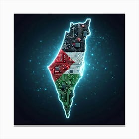 Flag Of Palestine 4 Canvas Print