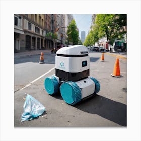 Robot On The Street 69 Canvas Print