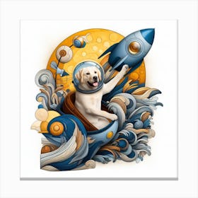 Labrador S Lunar Odyssey Canvas Print