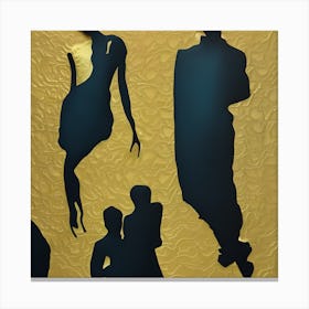 People Silhouettes Canvas Print