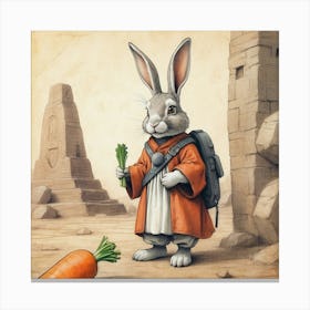 Rabbit In The Desert 9 Canvas Print