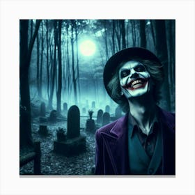 Joker In The Cemetery Canvas Print