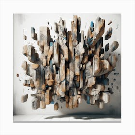 Abstract Wood Sculpture Canvas Print