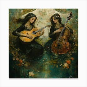 Two Violinists Canvas Print