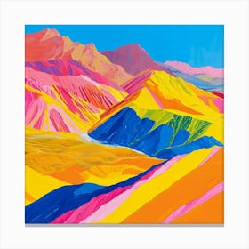 Colourful Abstract Zhangye National Park China 1 Canvas Print