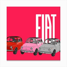 Fiats Roze Canvas Print