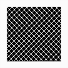 Black And White Grid Pattern Leinwandbild