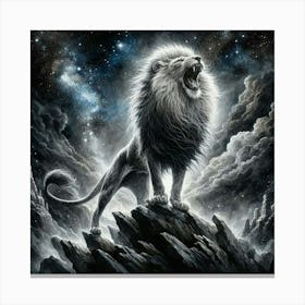 Lion Of The Night Canvas Print