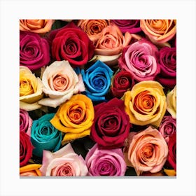 Colorful Roses Background 47 Canvas Print