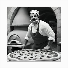 Pizza Chef Canvas Print