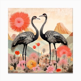 Bird In Nature Ostrich 1 Canvas Print