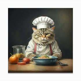 Chef Cat 9 Canvas Print