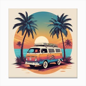 Vw Camper Van Canvas Print