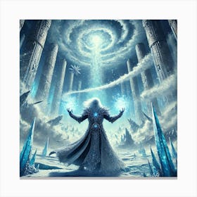 Elder Glacius Ice Magic Master Enhanced Canvas Print