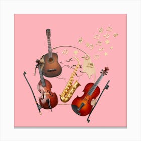 Music Instruments Art Print Canvas Print