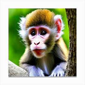 Monkey In The Tree Canvas Print