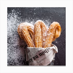 Churro Baking Powdered Sugar Wallpaper 1024x1024 Canvas Print