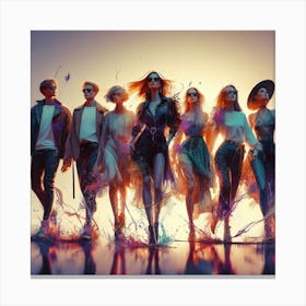 Portrait Of A Group Of Women Canvas Print