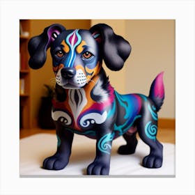 Dog Body Art Print Canvas Print