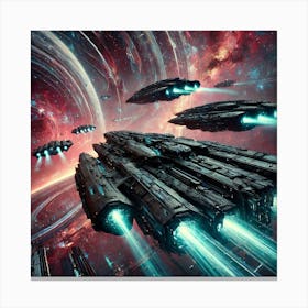 Void Ships Converted Canvas Print