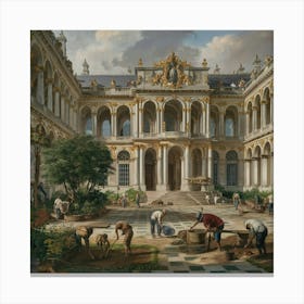 Palace Courtyard 1 Canvas Print