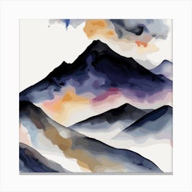 Watercolor Mountains 7 Canvas Print