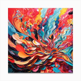 Abstract Colourful Painting Canvas Print