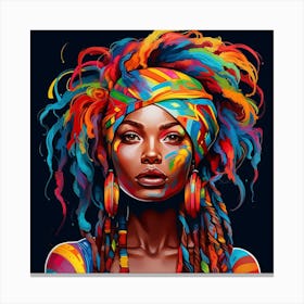 African Woman With Dreadlocks Canvas Print