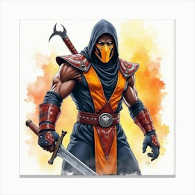 Mortal Kombat Ninja Fighter Concept Art (46) Canvas Print