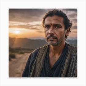 Jesus In The Desert Canvas Print