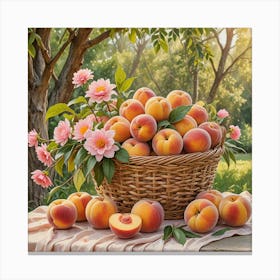 Peach Basket 3 Canvas Print