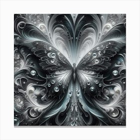 Black And White Butterfly 14 Canvas Print