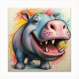 Hippo 35 Canvas Print