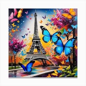 Butterflies In Paris 31 Canvas Print