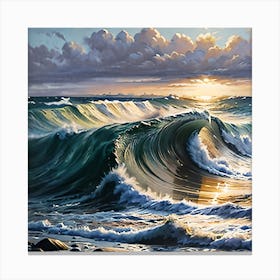 Waves of the past Canvas Print