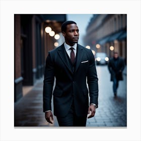 Black Man In A Suit Canvas Print