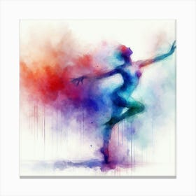 Abstract Watercolor Dancer 1 Canvas Print