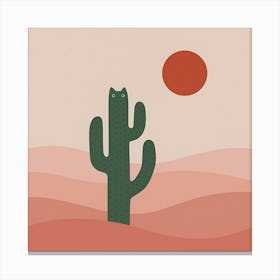 Cactus In The Desert 1 Canvas Print