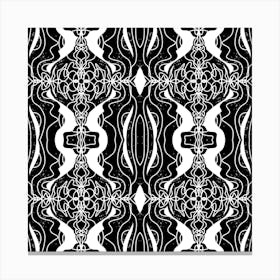 Black And White Seamless Pattern 3 Canvas Print