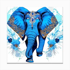 Blue Elephant 3 Canvas Print