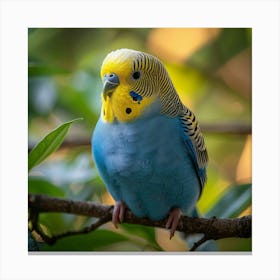 Blue Parakeet Canvas Print
