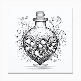 Bottle Of Love Canvas Print