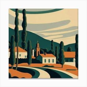 Mid Century Art Print Canvas Print